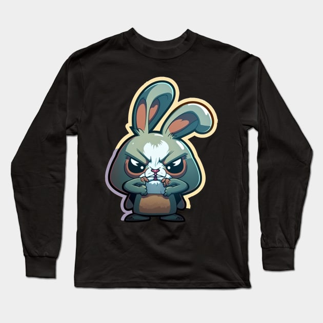 Grandpa Bunny Long Sleeve T-Shirt by Depressed Bunny